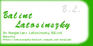 balint latosinszky business card